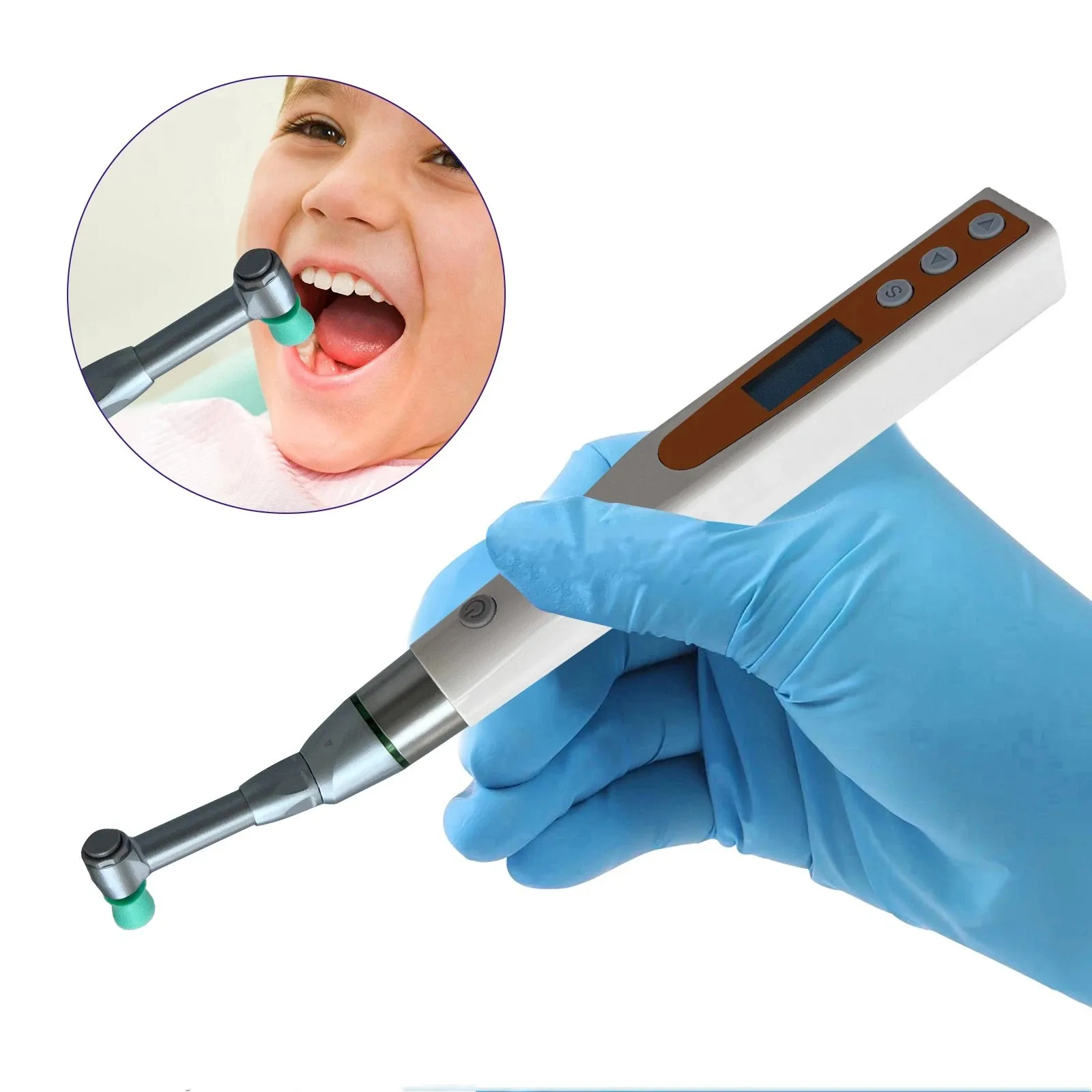 

Dental Cordless Hygiene Prophy Polishing Handpiece 360° Swivel /100PCS Prophy Cups
