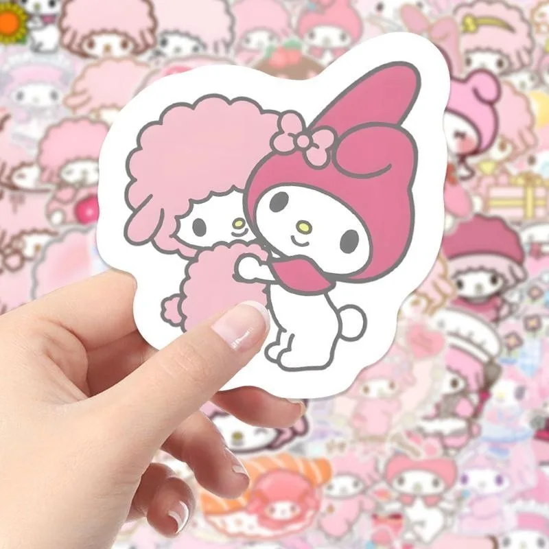 

100pcs Kawaii Sanrio Anime Graffiti Stickers Cute Cartoon Notebook Decorative Phone Case Waterproof Patch Lovely Gifts for Kids