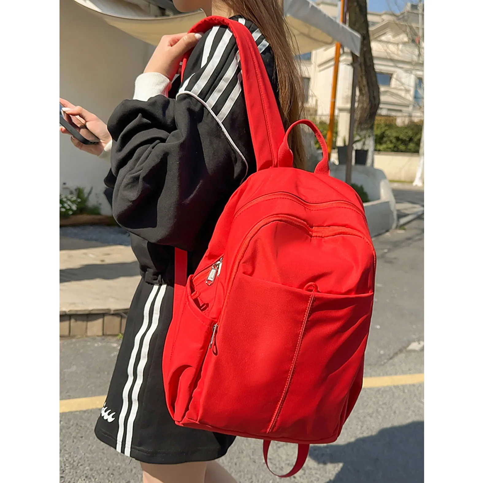 

New backpack, large capacity sports outdoor bag, student class backpack, fitness bag, simple and versatile bag for sports