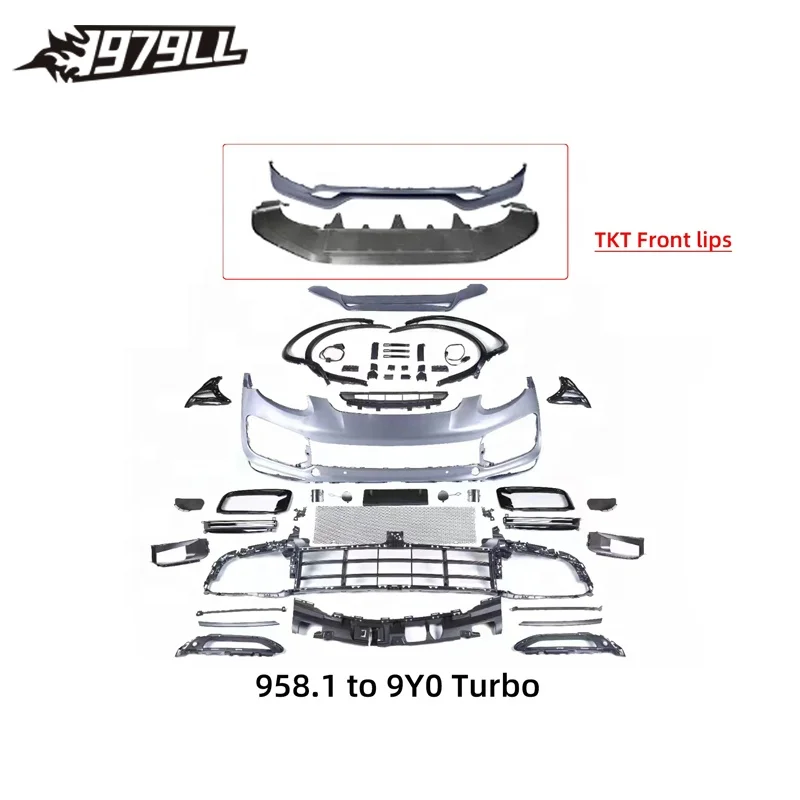 [1979LL]Car bodykit 2011 2012 2013 2014 958 958.1 front bumper upgrade to 9Y0 turbo body kits for Porsche Cayenne