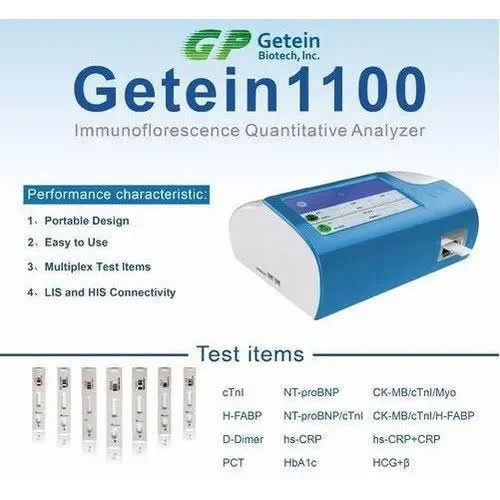 Hba1c Immunofluorescence Quantitative Analyzer Getein 1100 poct analyzer Getein 1100 1160 1180