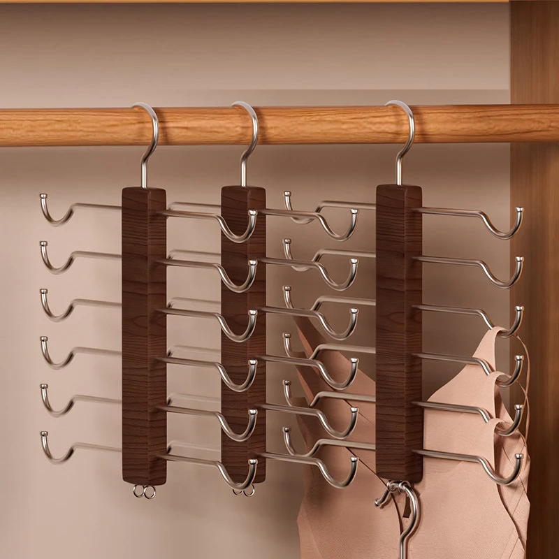 2pcs/set  Multi-function Closet  Hook Organizer, Multifunctional Space Saving Cloth Hanger for Strap Vest Scarfs Ties