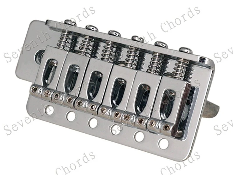 Ein Satz 6-saitiger konkaver Sattel-Tremolo-Brückensystem für E-Gitarren-Zubehörteile, Chrom, Schwarz, Kupfer, Rot zur Auswahl – Detail 7
