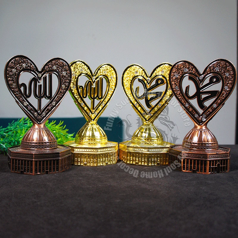 

The Christian Jewish and Islamic religious holy Jerusalem heart-shaped buildings Metal home decoration handicrafts souvenirs