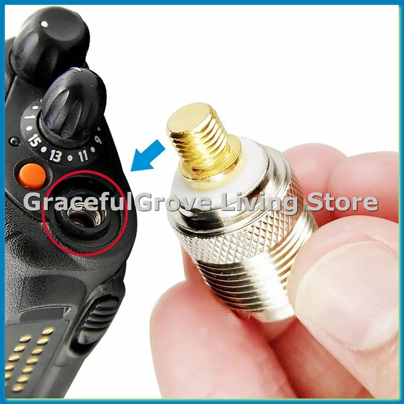 UHF SO239 Connector for GP328 Walkie Talkie Car Antenna Coaxial Connector Adapter SO239 Female to Flat M6-A56M
