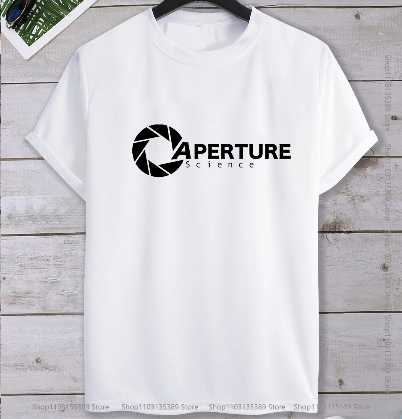 Half-Life 2  Aperture Science Logo Game Cotton Unisex T-shirts  Hot Hipster Time Travel T Shirt Men Tops Men Clothing Harajuku