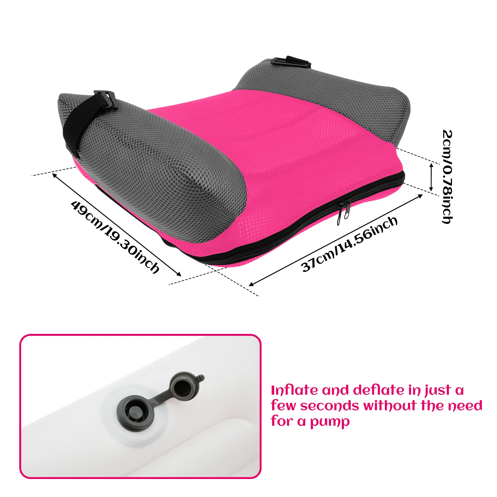 Car Inflatable Booster Seat PVC Universal Travel Portable Booster Cushion With Storage Bag For Kids Comfort and Safety Travel image 3