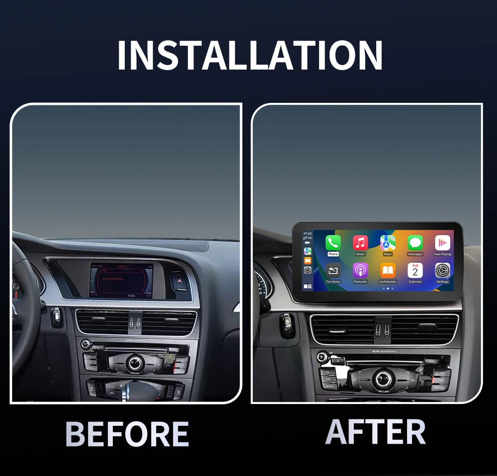 1920*720P Display-Bildschirm Linux-System Autoradio-Stereoanlage für Audi A4 B8 A5 2009-2016 Multimedia-Player BT Wireless Carplay Auto – Detail 5