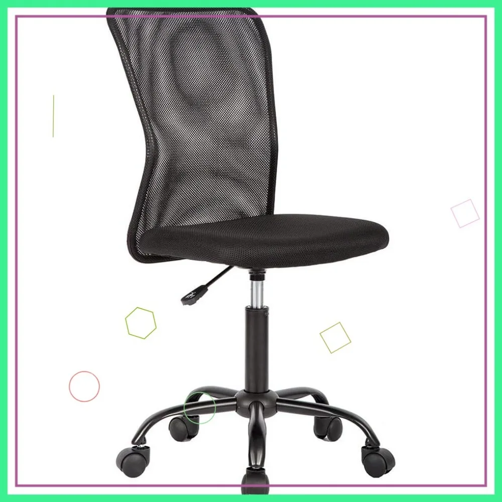 كرسي مكتب شبكي مريح مع دعم قطني، دوران 360 درجة، وسهل التجميع للاستخدام المنزلي والمكتب #1