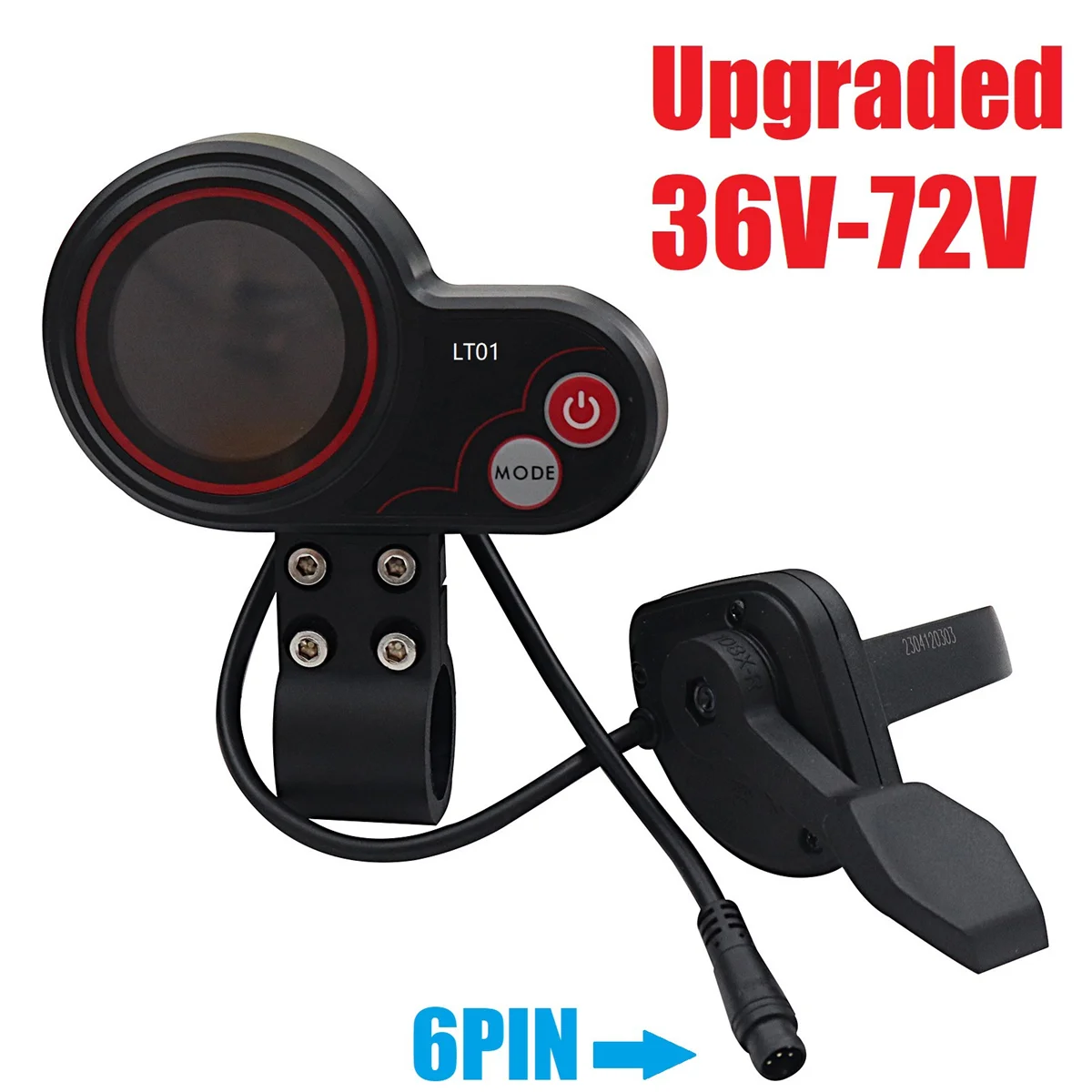 

T36C LT01 Display Thumb Throttle 36V-72V 6PIN for 8/10 Wolf WarriorX Wolf Warrior11 Electric Scooter