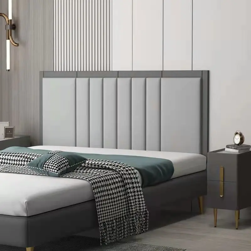 Bed Headboard Sticker Modern Wall Decoration Panel Tatami Hotel Head Board Cabecero Cama Tete De Lit Self Adhesive Wallpaper