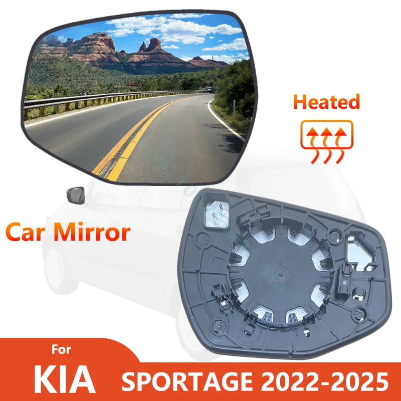 

Левое и правое дверное зеркало для KIA SPORTAGE 2023 2024 2025 с подогревом/боковое зеркало заднего вида автомобиля, запасная часть 87611-P1010 87621-P1010