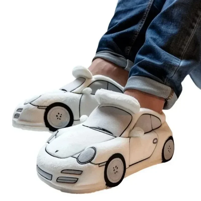 For BMW Porsche racing plush slippers Racing plush home slippers are soft and comfortable, keeping warm winter Creative design