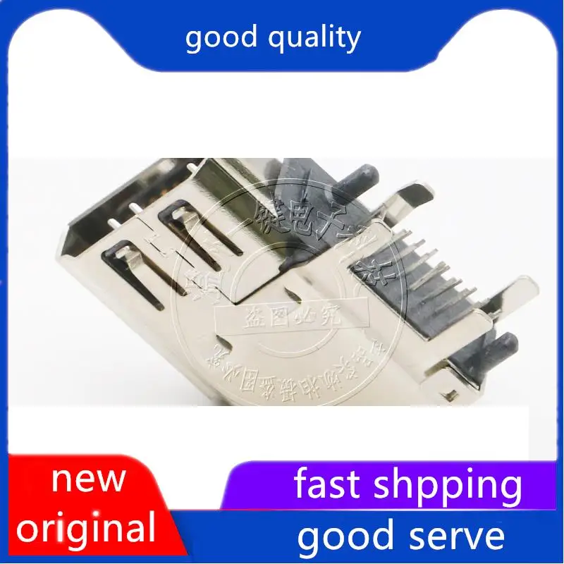 

10 шт. оригинальная новая розетка A-типа, боковая вилка HDMI, вертикальная, 19P, четырехконтактная, 90-градусная, DIP, розетка высокой четкости, четырехконтактная вилка