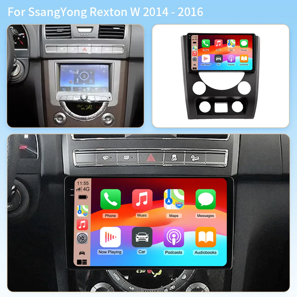 Car Radio Android 16 For SangYong Rexton W Y290 III 3 2012 - 2016 2017 RDS DVD BT 5G WIFI 2K 2DIN Head Unit Carplay Multimedia