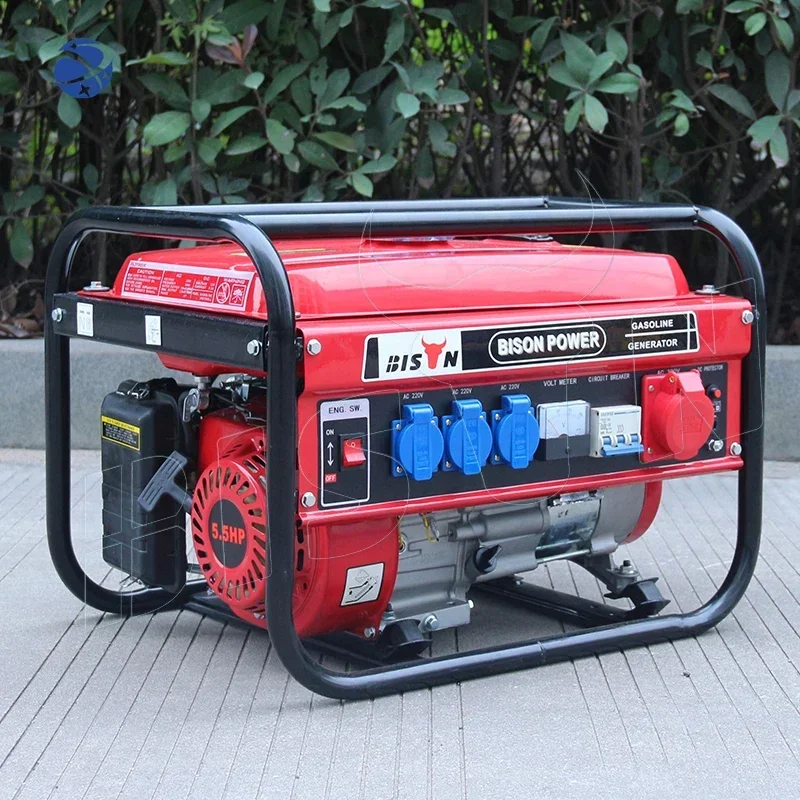 ##YUNYI China Silent Portable Power Alternator Electrical Start 110v 220v 7.5kva 5.5hp Engine Petrol Gasoline Generators 8500w