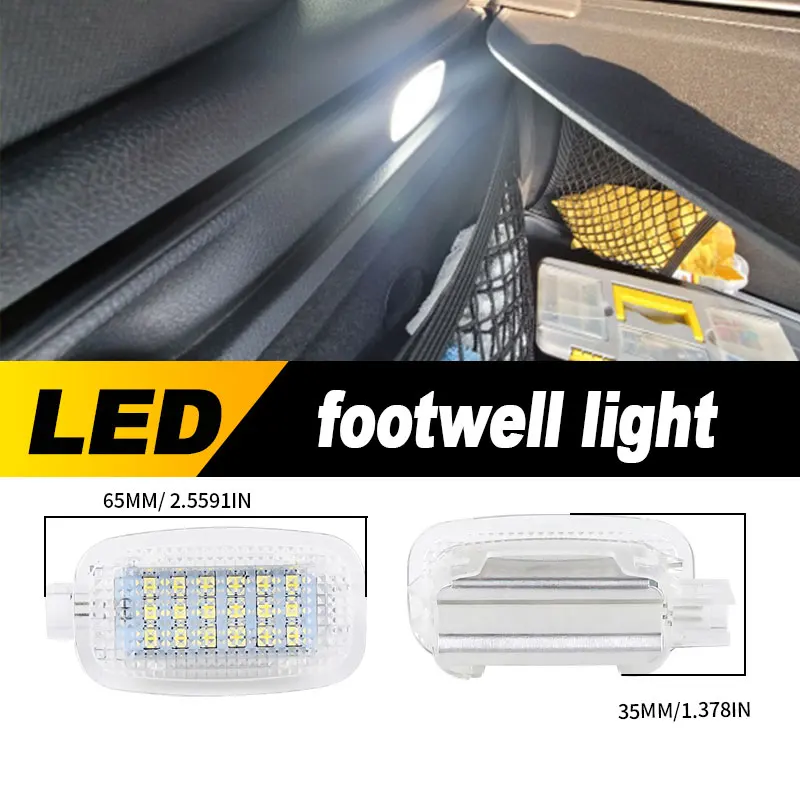 

2 шт. светодиодный светильник для дверей, внутренний светильник для ног, багажник, бардачок, лампа для Mercedes-Bez W164 W169 C197 W204 W212