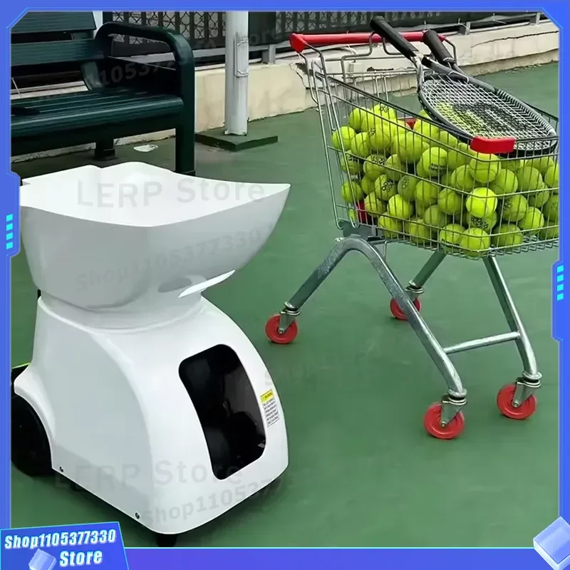 Smart Tennis Ball Launcher Machine with App Remote Control for Sports Training Practice Automatic Pickleball Feeder Device