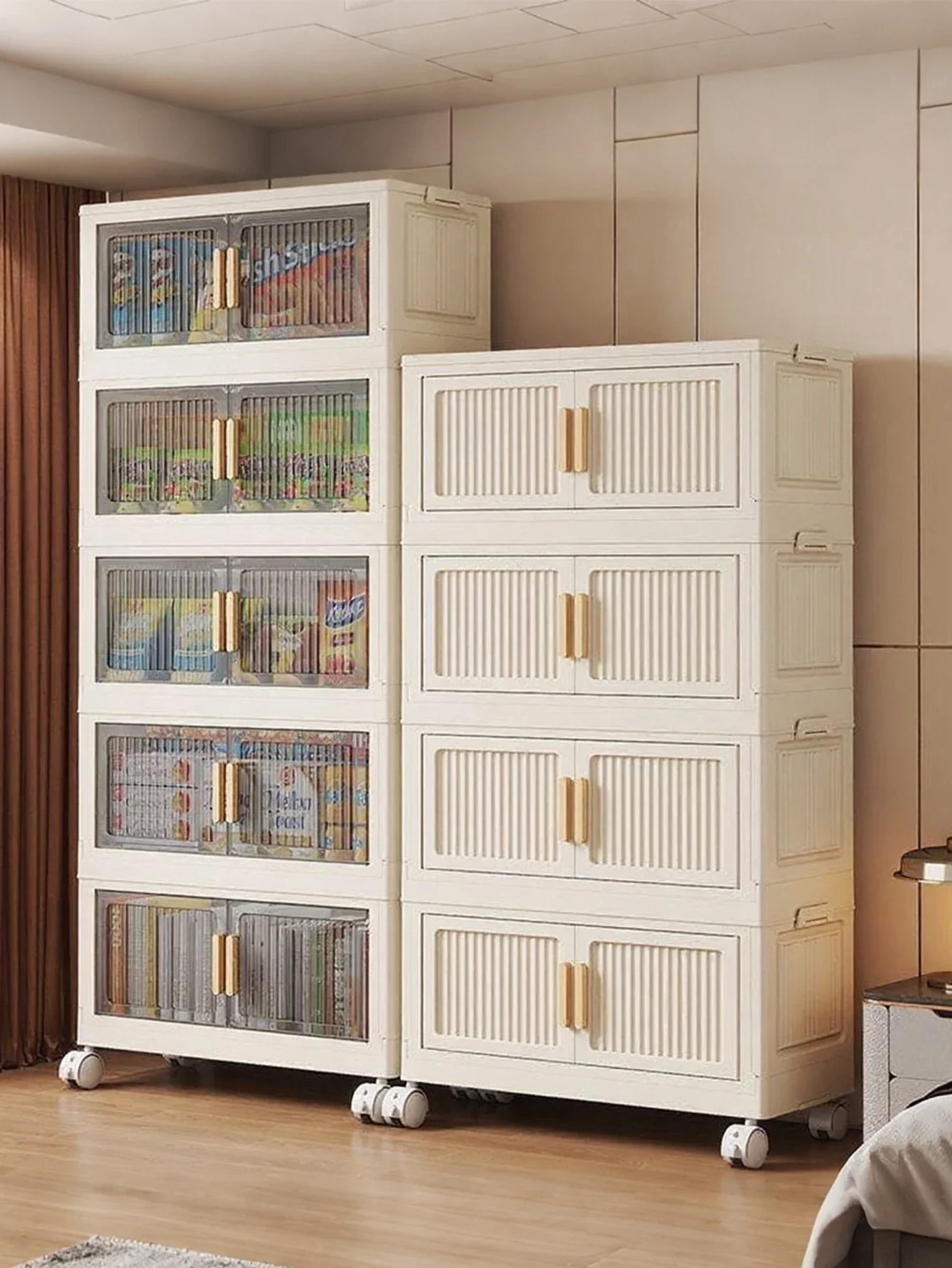 Transparent Refrigerator Storage Box, Multi-specification, Multifunction, Large Capacity, Folding Locker, Storage Cab