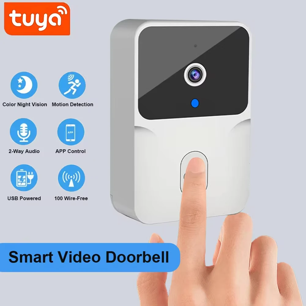 Tuya APP WiFi Video Kapı Zili Kablosuz HD Kamera IR Alarm Güvenlik Akıllı Ev Kapı Zili WiFi Interkom Ev Daire için