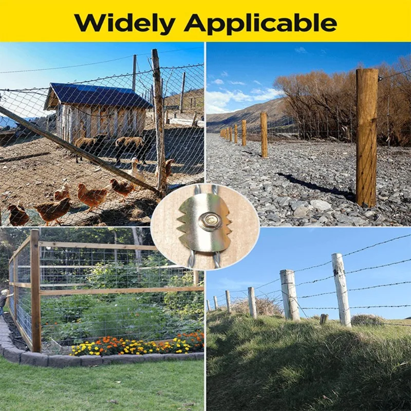 

СКИДКА! Оцинкованные металлические скобы для проволочных и плетеных ограждений, сверхпрочные, для защиты от кошек, набор из 100 шт.