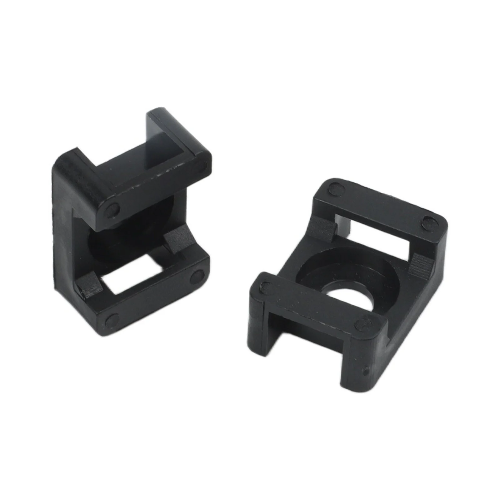 100PCS Cable Tie Mount Bases With Screw Holes Plastic Wire Holder Organizers For Home Office Cable Management Accessories