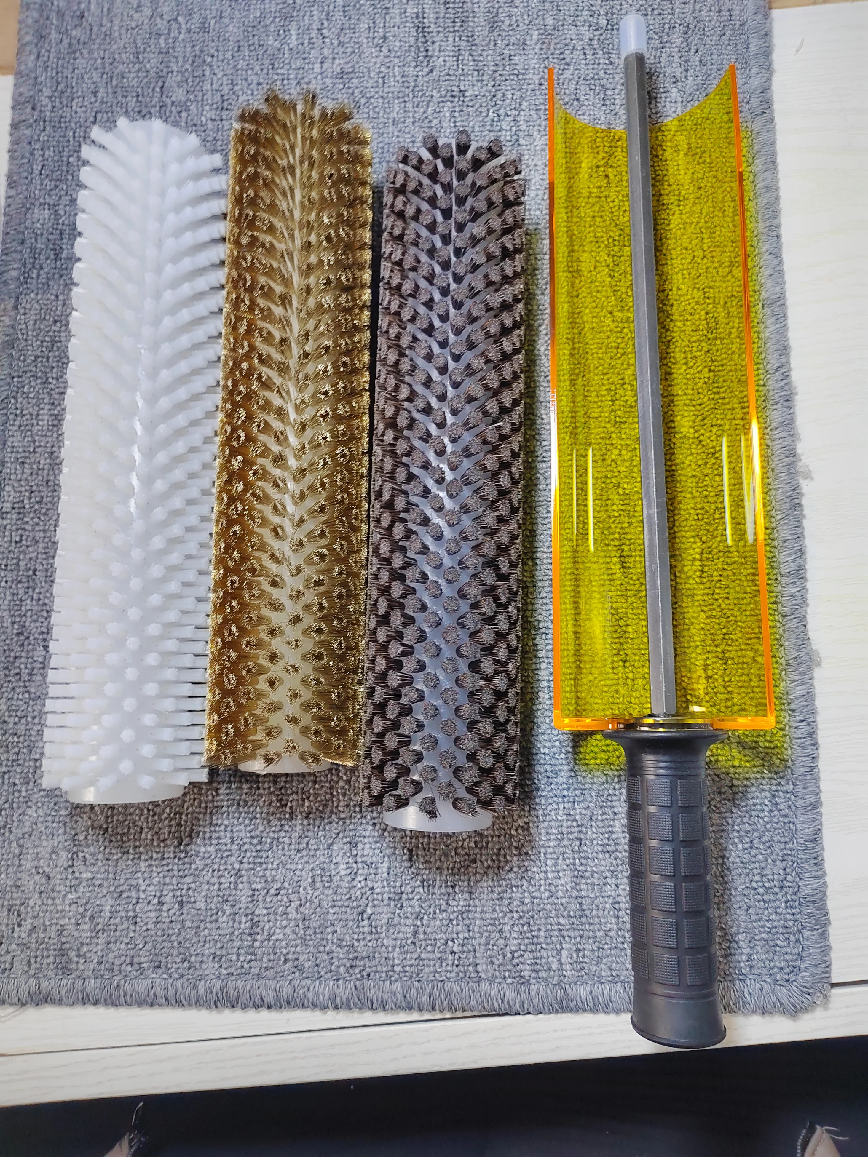 Ski Waxing Roll Polishing Roll Brush SnowboardWaxing Set150 200 300mm Nylon Brush Horsehair Brass Wire Brush, Handle