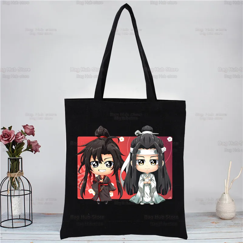 Mo Dao Zu Shi The Untamed Women Hand Bag with Free Shipping Low Price Black Canvas Canvas Tote Ladies