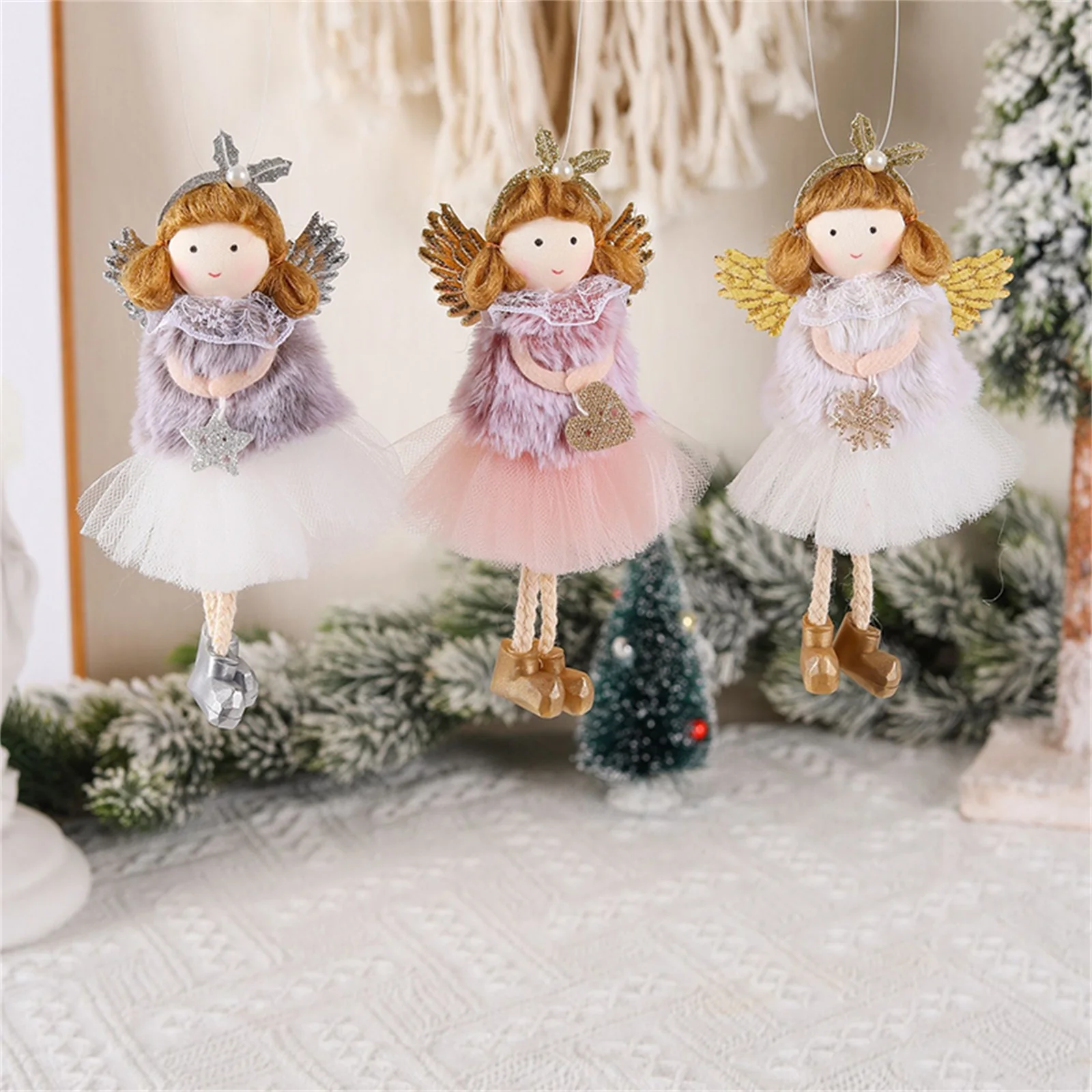 New Christmas Doll Cute Portable Decorative Hanging Ornament Angel Ornament Holiday Gift Hot Sale