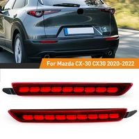 Para Mazda CX-30 CX30 CX50 CX-50 2020 2021 2022 Reflector de parachoques trasero de coche luz intermitente danámica freno advertencia lámpara de conducción 12V