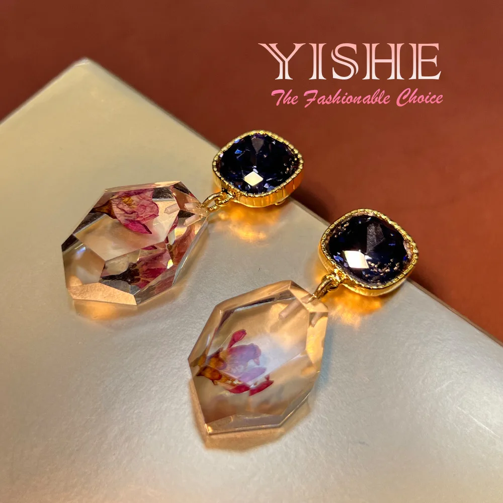 New Chinese dried flowers are versatile in early summer, Chinese style elegant temperament, real gold plated high-end S925 Chine