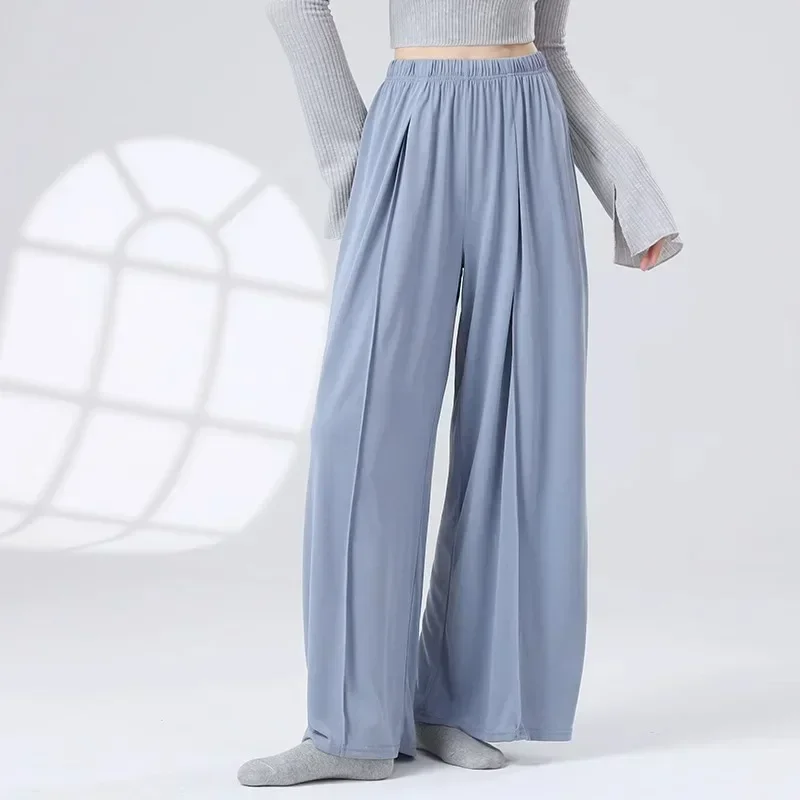 Dance pants female teacher straight yoga Chinese modern body training wide legs loose dancing