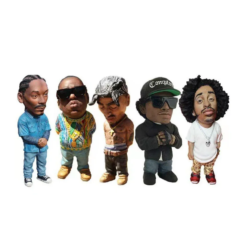 Rapper Figurines Legend Commemorative Ornaments Peculiar and Interesting Rap Music Star Statue Collection Home Decor