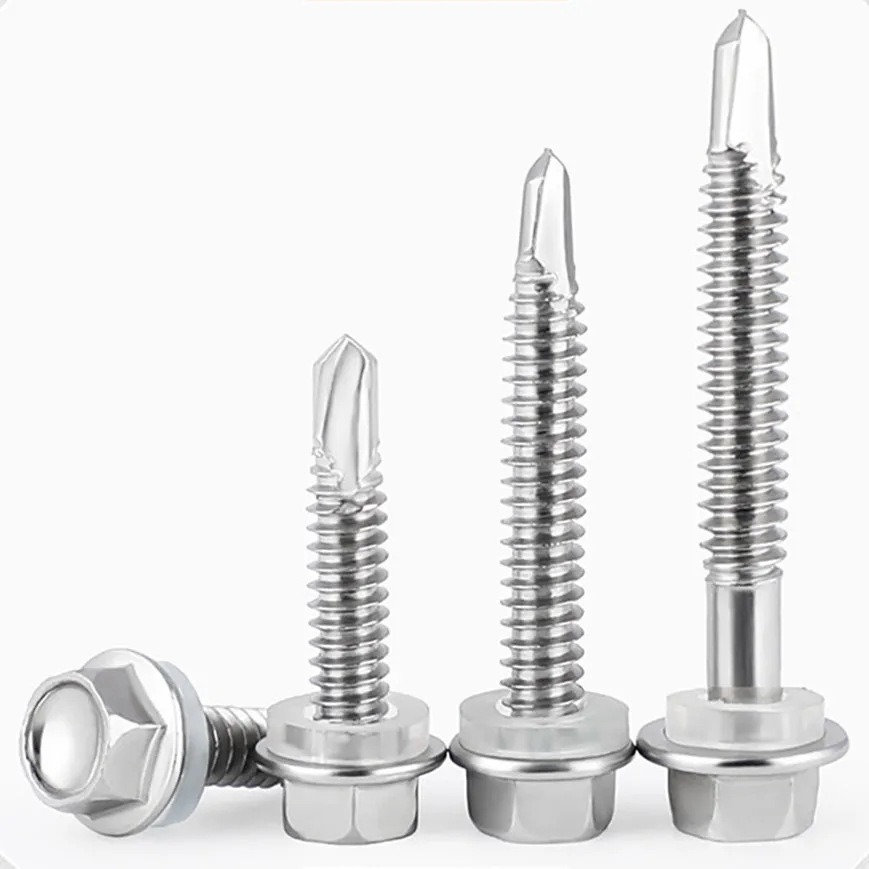410 Stainless Steel Hexagonal Washer Self Tapping Screw Woodworking Screw M4.2 M4.8 M5.5 M6.3