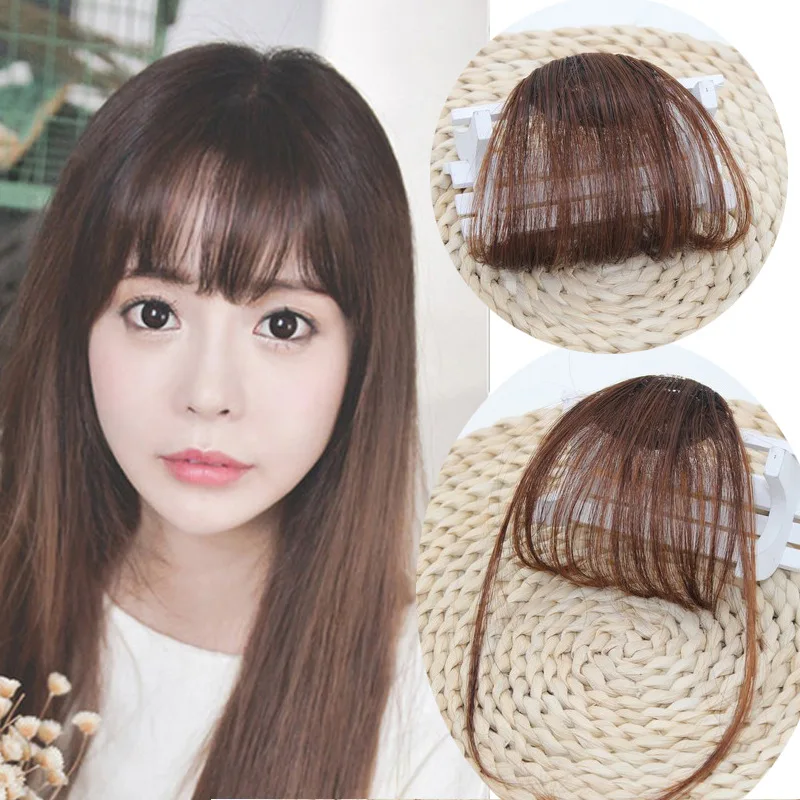 Fake Air Bangs Hair Styling Tools Hair Clip-In Extension Synthetic Hair Fake Fringe Natural False Hairpiece Women Clip In Bangs