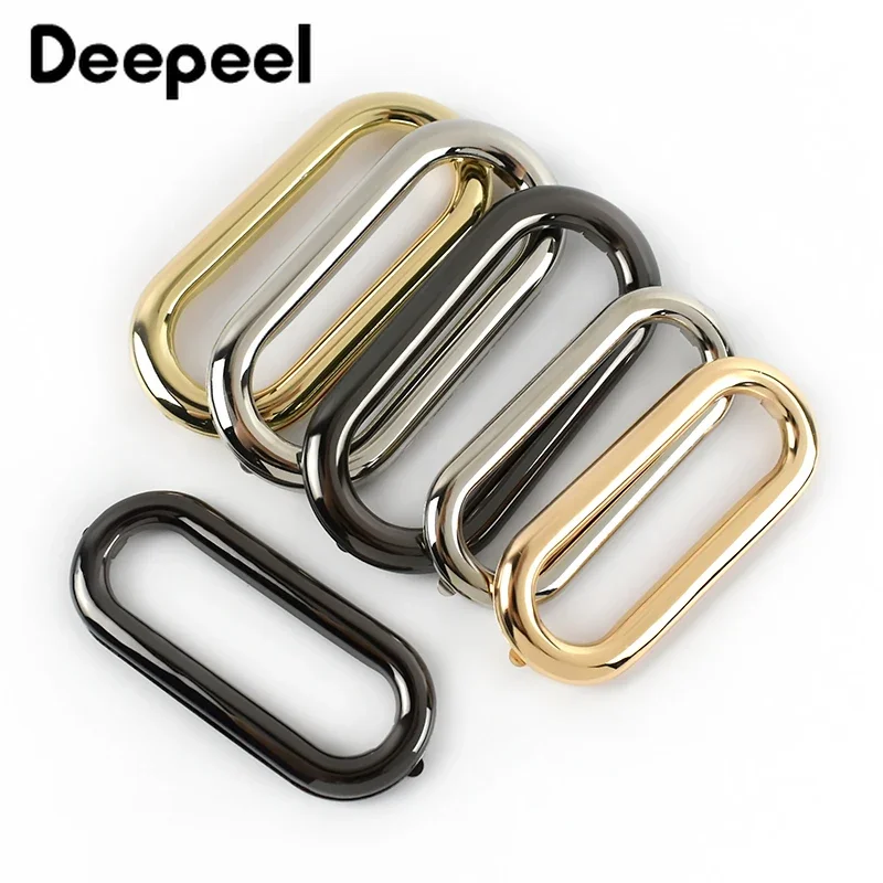 5Pcs Deepeel ID75mm/88mm Oval Rings Metal Handle Hang Buckles Bag Eyelet Clasps Frame Kiss Clasp Clutch Buckle DIY Accessories