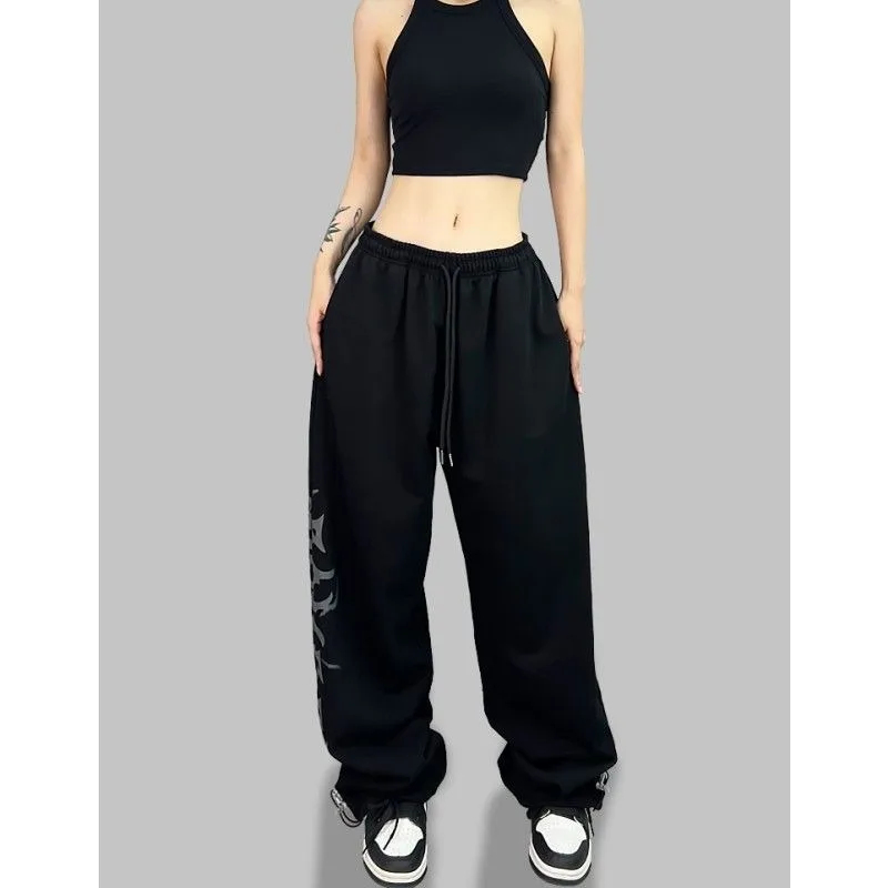 Street Dance Trendige Buchstaben-Print Damenhose Hip-Hop Europäisch-Amerikanischer Stil Bleistifthose Lässige Sommer Coole Lange Hose – Detail 2