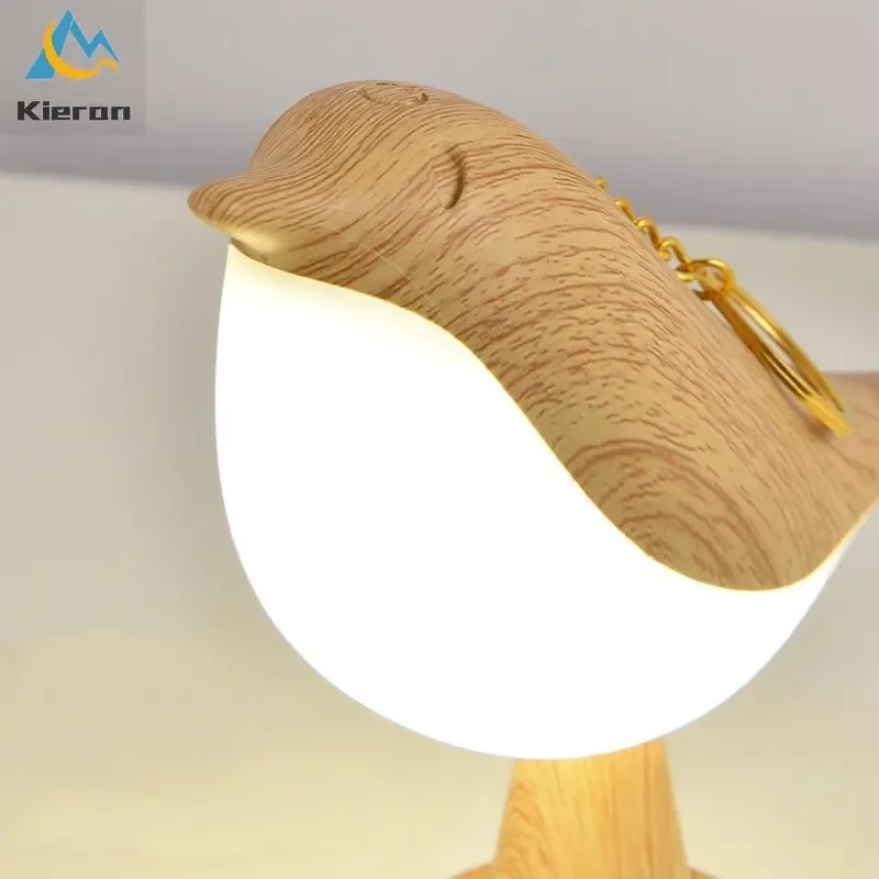 Luz Led moderna y sencilla para escritorio, lámpara de mesita de noche para dormitorio, estudio, sala de estar, decoración de pájaro táctil,