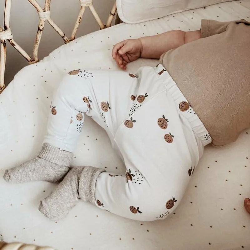 0-3T Newborn Kid Baby Boys Girls Clothes Print Cotton Pant Cute Sweet Bottoms Baby Trousers Lovely Home wear Leggings Outfit