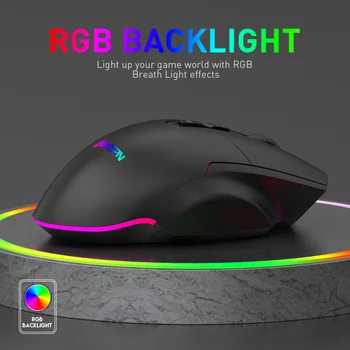 충전식 게이밍 마우스, USB 2.4G 무선 블루투스 게이밍 마우스, RGB 라이트, 데스크탑 컴퓨터, 노트북, 무음 클릭 마우스 