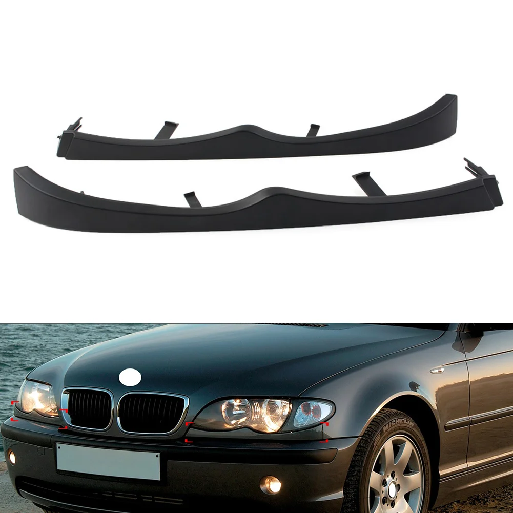 

1Pcs Car Front Under Headlight Molding Cover Trim Decoration For BMW 3 Series E46 4 Door 316i 318i 325i 330i 1998-2005