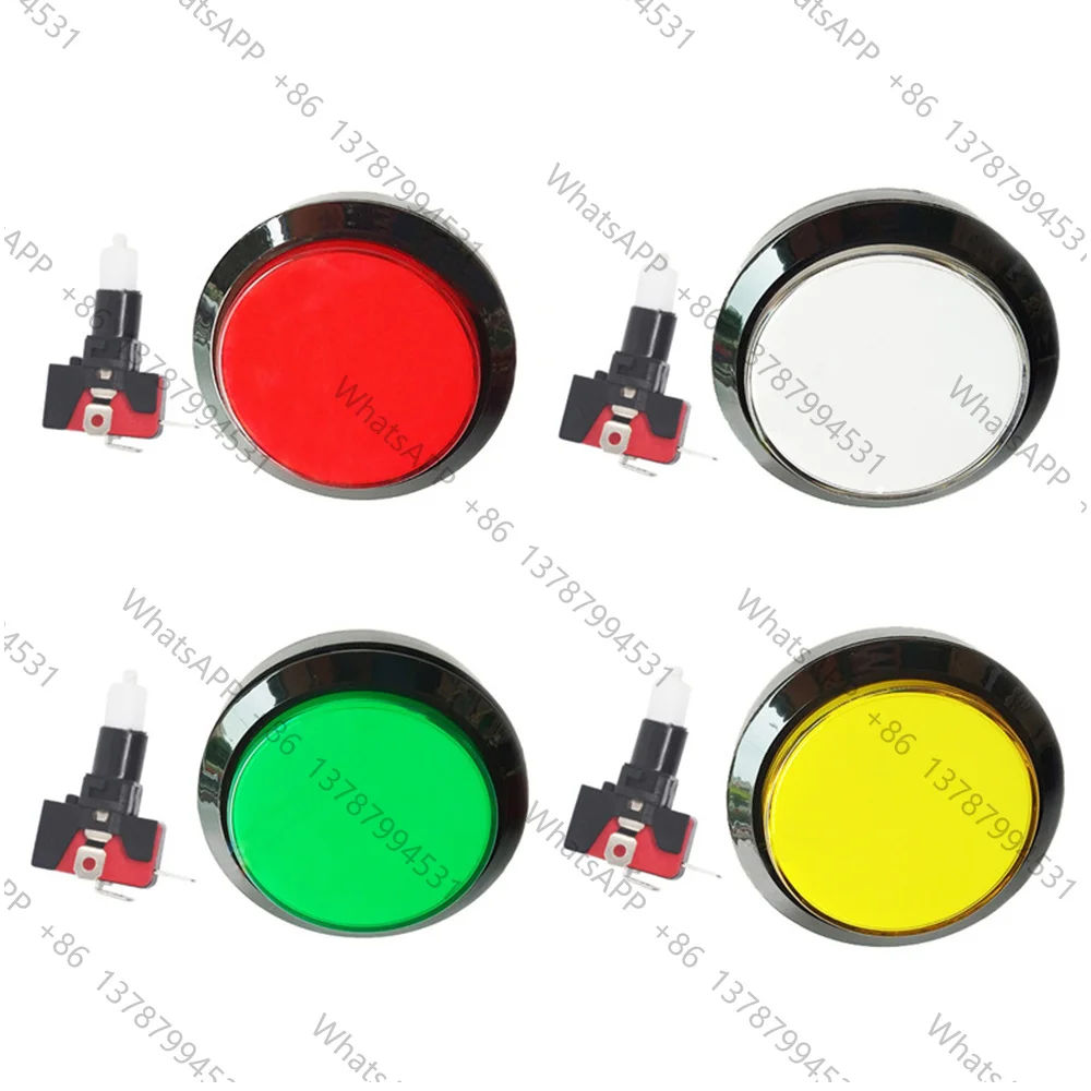 5 Colors 100mm Big Dome Convex Type LED Lit Illuminated Push Buttons For Arcade Machine Video Games Parts 12VDC