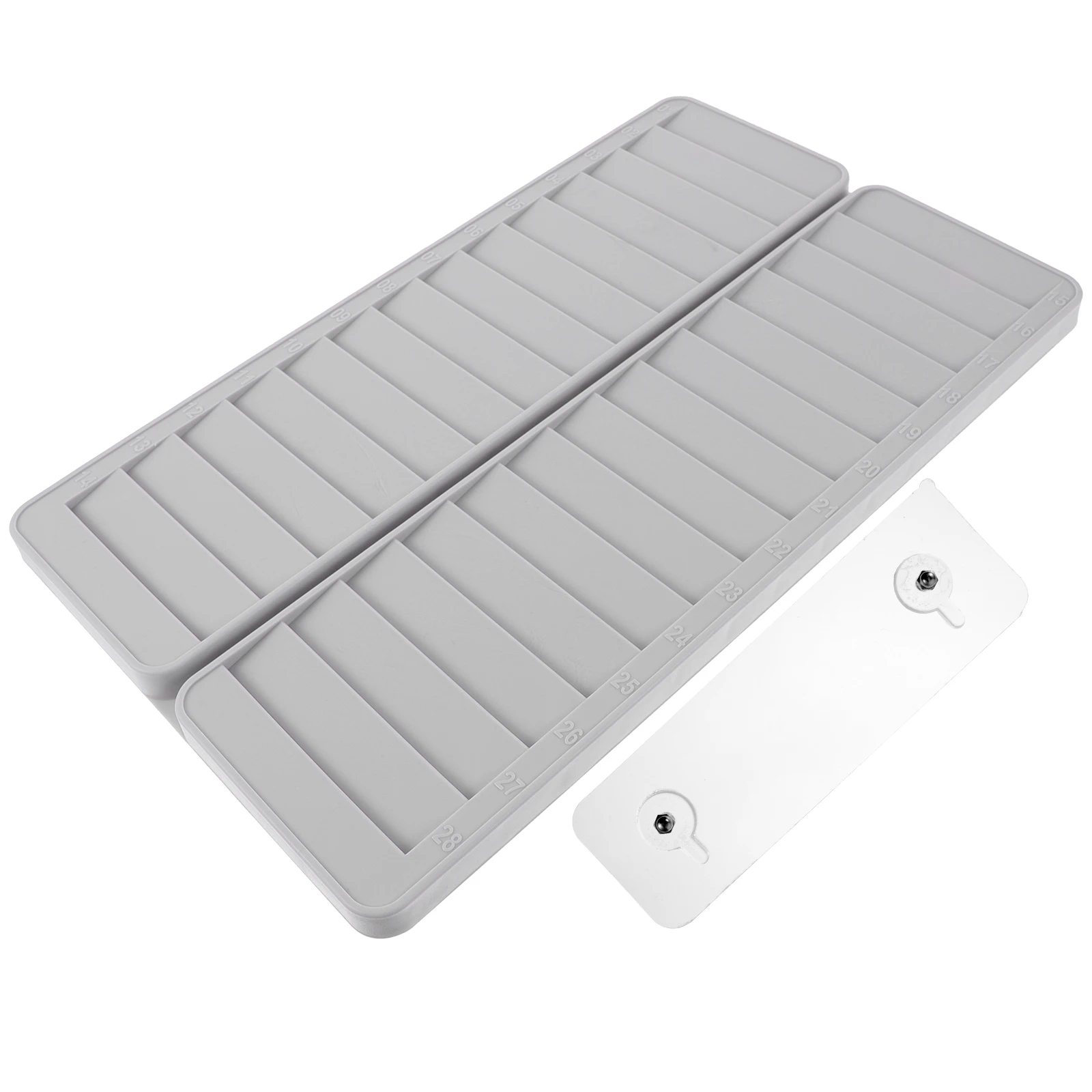 

28 Slots Card Holder Rack Wall Mounted Clear Display Stand for Cards Storage Attendance Office School Supplies Plastic