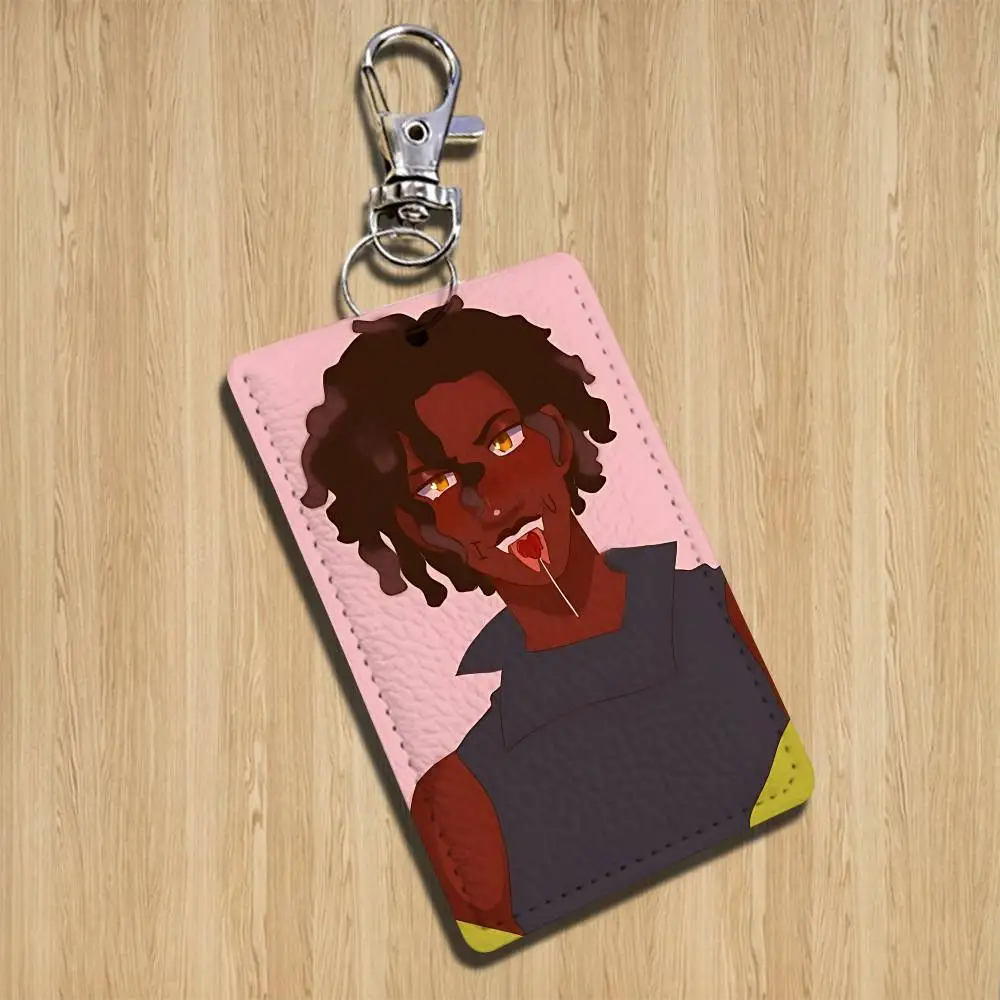 M-Micah Yujin GAME ERROR 143 Leather Keychain Badge Holder with