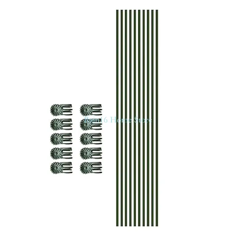 Green Flexible Plant Support Natural Look Heavy Type Garden Stake 02DB