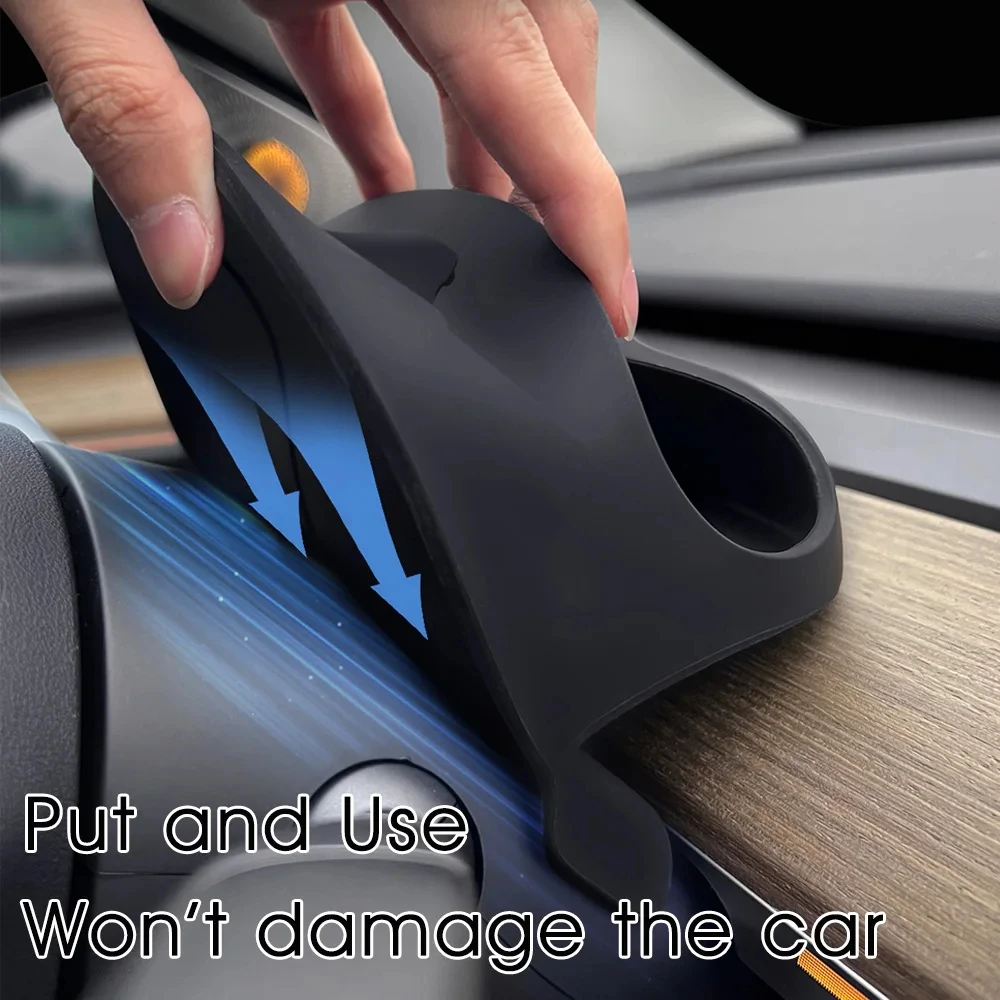 For Tesla Model 3 Y 2020-2023 Car Steering Wheel Storage Box Silicone Phone Glasses Holder Accessory ﻿ 6