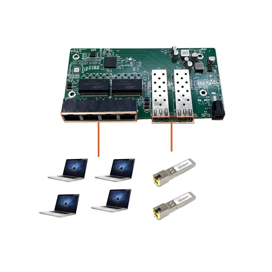 4-port 2.5G/10/1000M power supply 9V-16V 2-port 10G SFP port industrial grade switch