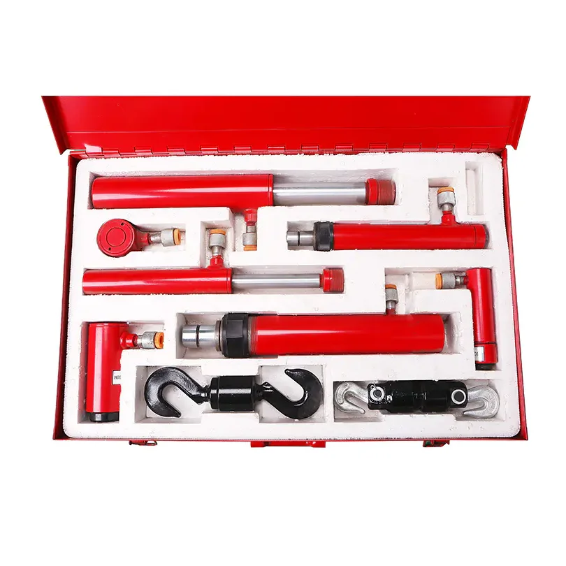 Hot Sale 7 Pc Hydraulic Tie Bar Tool Kit Auto Body Frame Repair Kit Hydraulic Repair Ram Kits