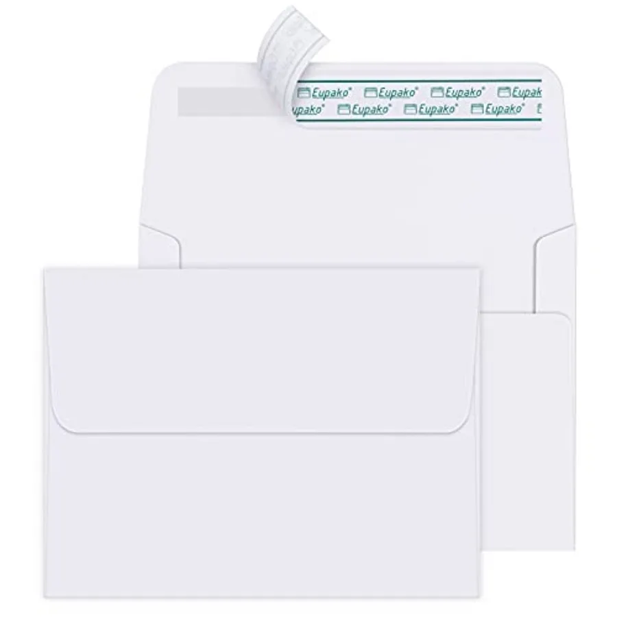 

Paper Envelopes 250 Pack 4.375x5.75" Invitation Envelopes Self Seal for RSVP, Wedding, Thank you Notes, Greeting Cards, Photos,