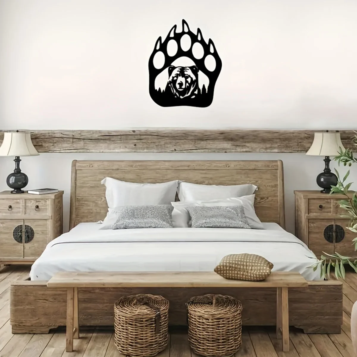 Metal Wall Decor Bear Paw Home Living Room Decor Wall Signs Metal Wall Art Interior Decor Indoor Outdoor Hangings